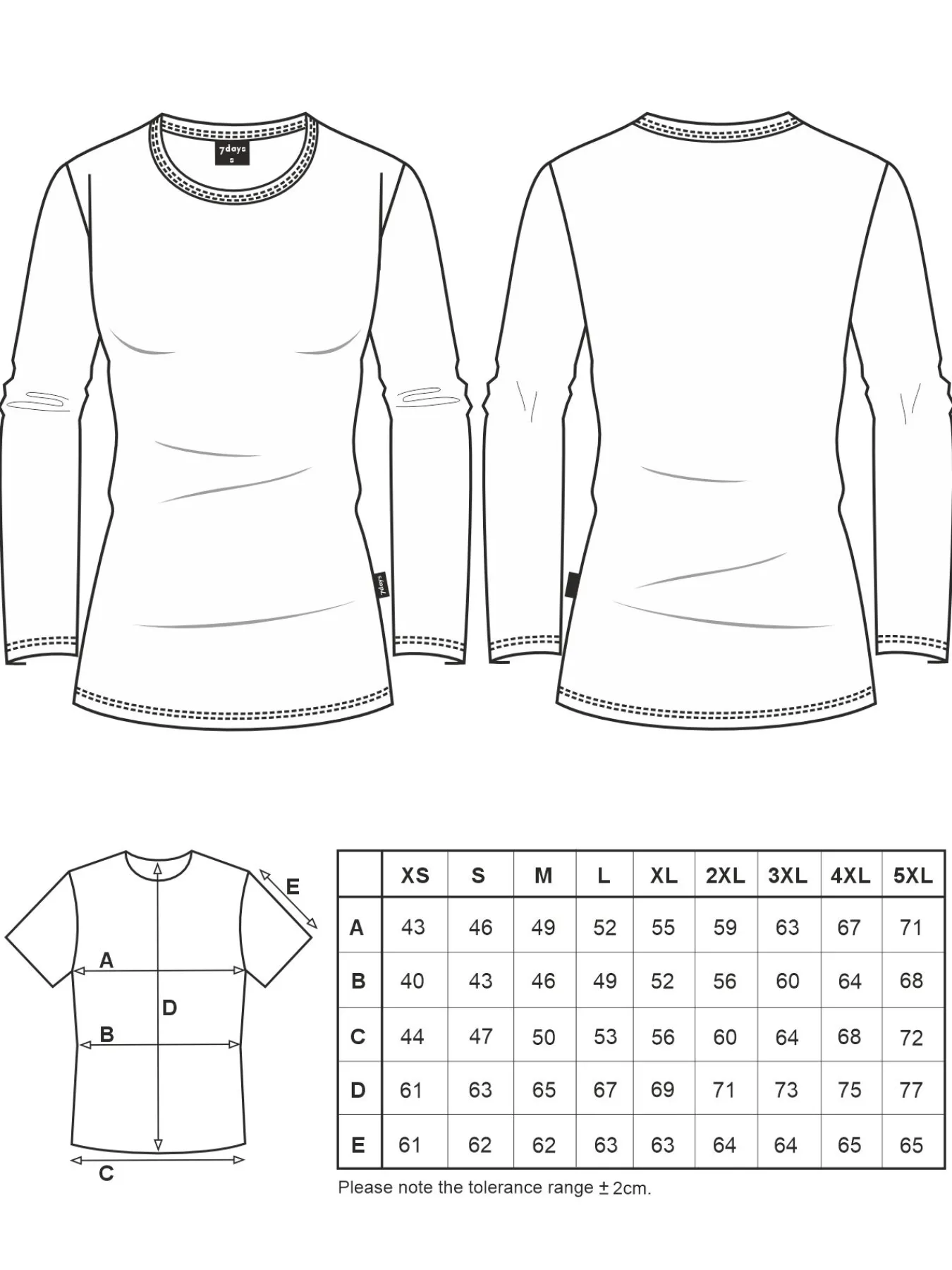 7days Daen angarhirt ZAORA-Damen Langarmshirts