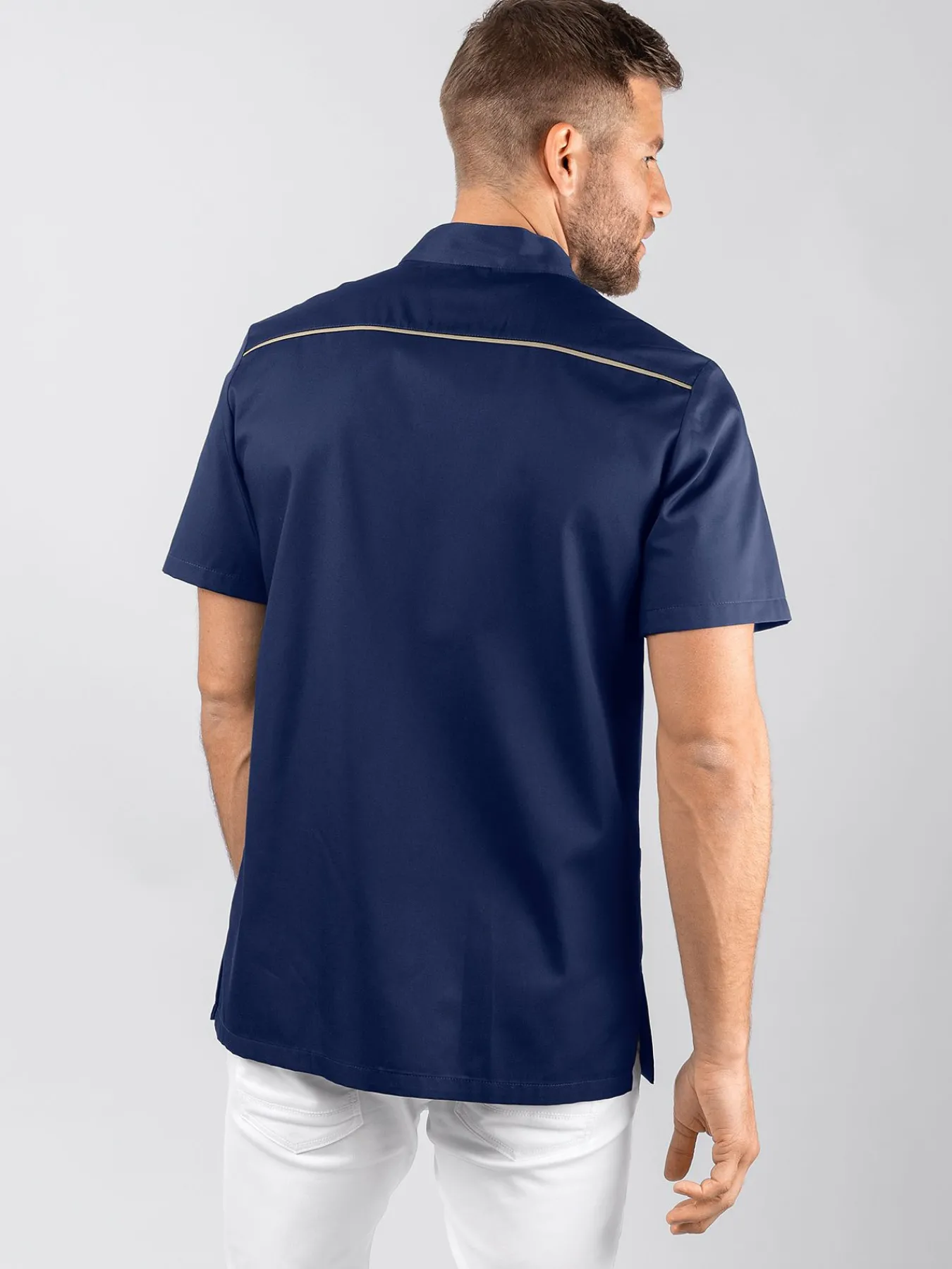 7days Kaack ANTRIM mit Druckknopfleite-Herren Kasacks Mit Verschluss