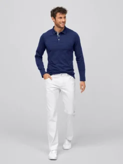 7days Langarmshirt ALGIER mit Kragen, Single Jersey-Herren Poloshirts|Langarmshirts