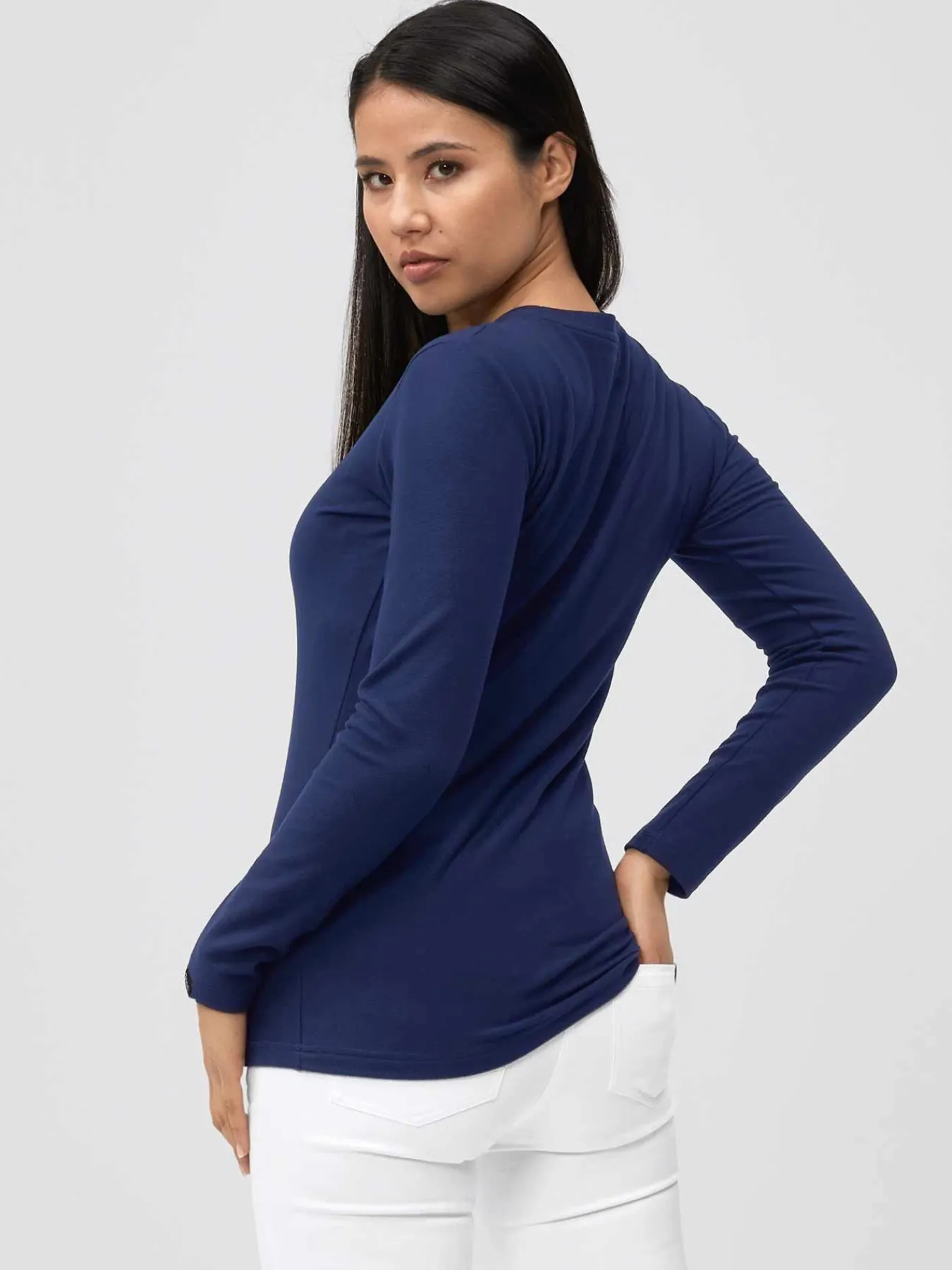 7days icrofeece-tretchhirt ABDERA-Damen Langarmshirts