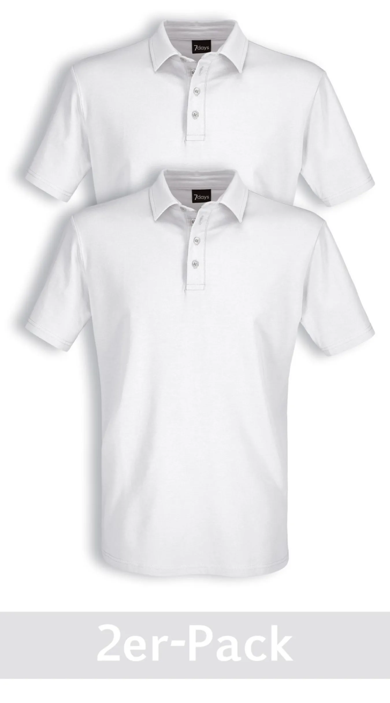 7days Poloshirt aus Single Jersey im 2er-Pack-Damen Multipacks|Multipacks